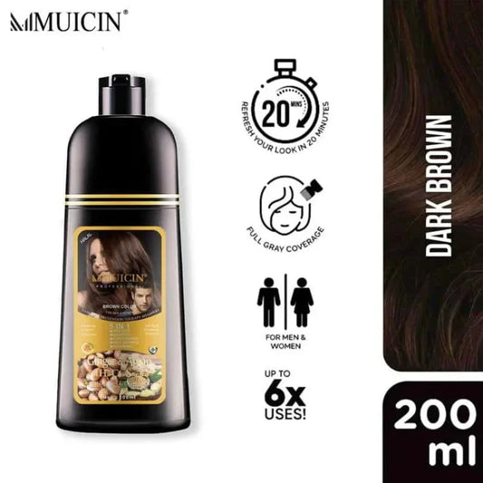 Muicin 5-In-1 Herbal Hair Color Shampoo – Natural Black Shine In Just 5 Minutes